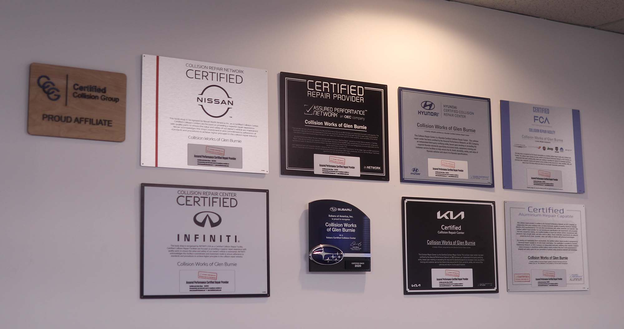 Chrysler Certified Collision Center - Manufacturer Certifications
